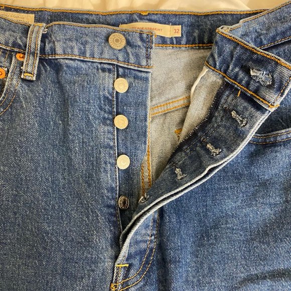NWOT Women's Levi Ribcage Straight Leg Jeans - 32W 29L - Georgie - Picture 7 of 13